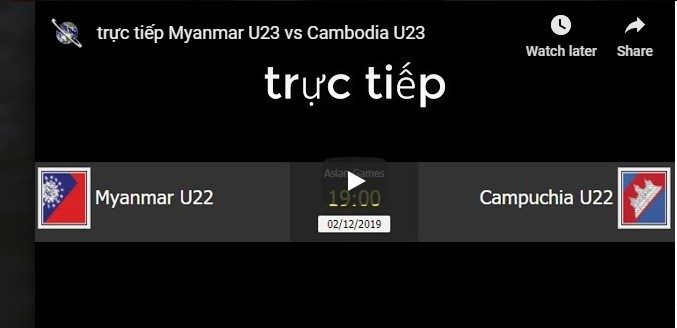 Myanmar U23 VS Cambodia U23