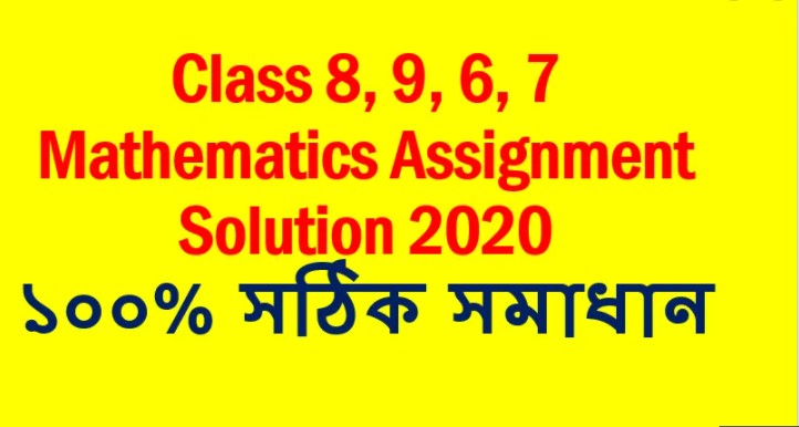 Class 9 Math Assignment Solution 2020