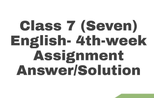 4th Week Assignment Answer