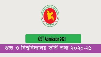 GST Admission Circular 2020-2021