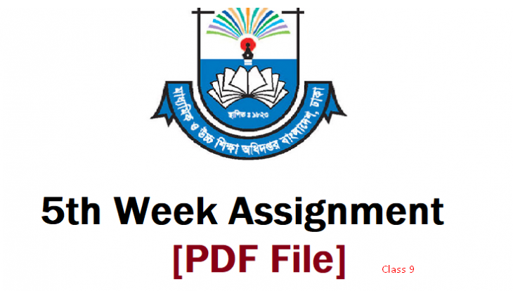 Class 9 Assignment Answer 5th Week