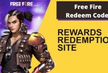 Free Fire redeem code images